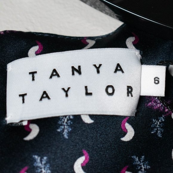 Tanya Taylor Ainsley Silk Surplice Navy Jumpsuit - Picture 10 of 13